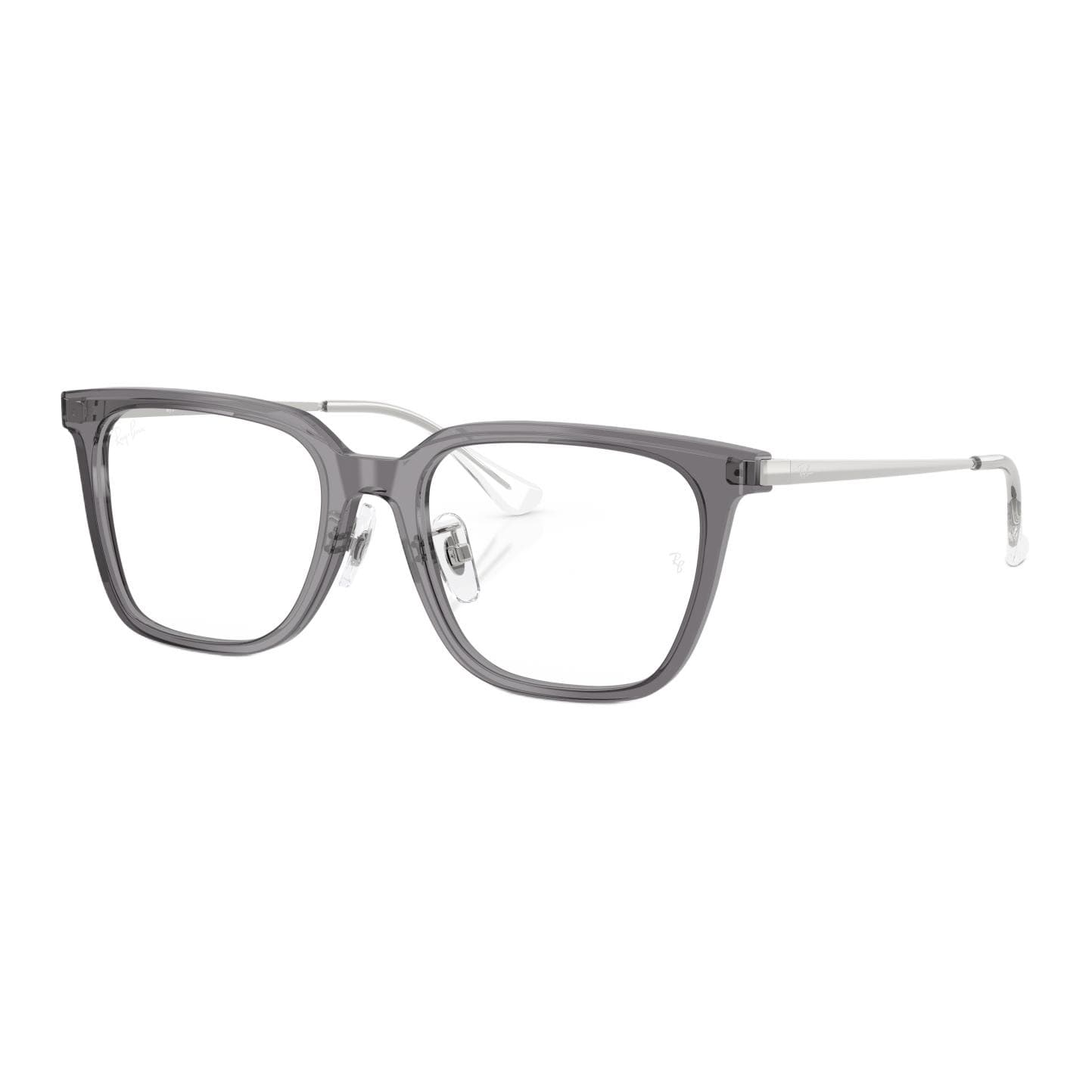 Оправа RayBan Пластик и Металл Квадратные Очки с Диоптриями Унисекс Прозрачно-Серый - изображение 1