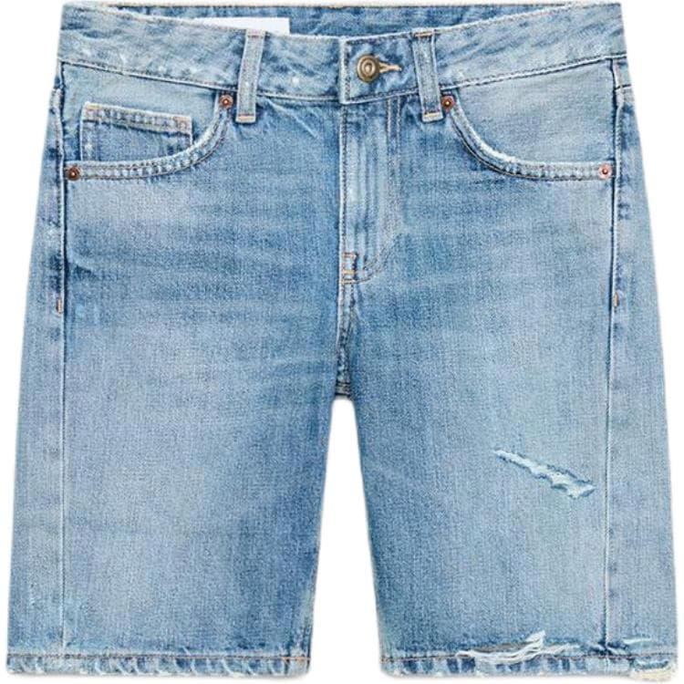 ZARA Trf Blue Women's Denim Shorts ZARA Trf Синий Женские Джинсовые Шорты - изображение 1