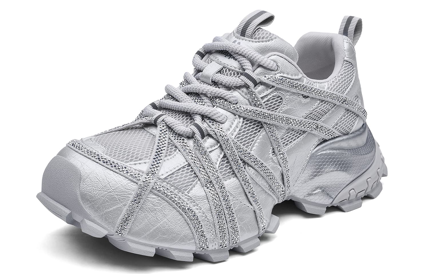 Кроссовки KAPPA Спина To Спина Low Топ Массивные кроссовки Women's Silver - изображение 3