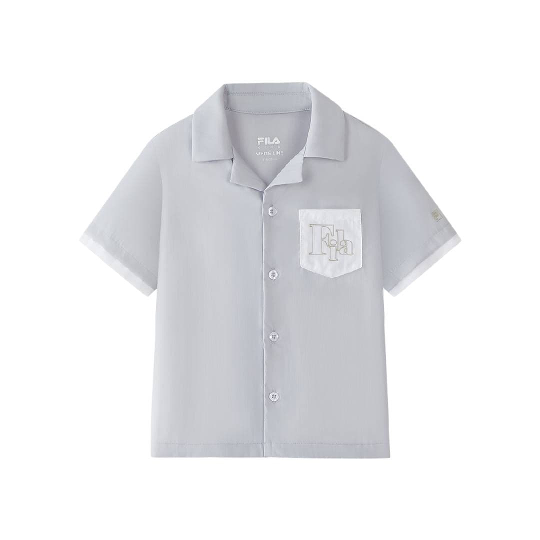 FILA KIDS Прекрасный мир Серый Kids Повседневные Рубашки - изображение 1
