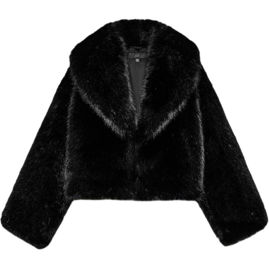 ZARA Черное Женское Короткое Пальто - изображение 1