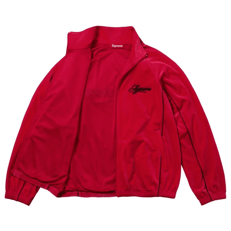 Куртка Supreme SS26 Week6 Велюр Сетчатая ткань Дорожка Куртка Унисекс - изображение 3