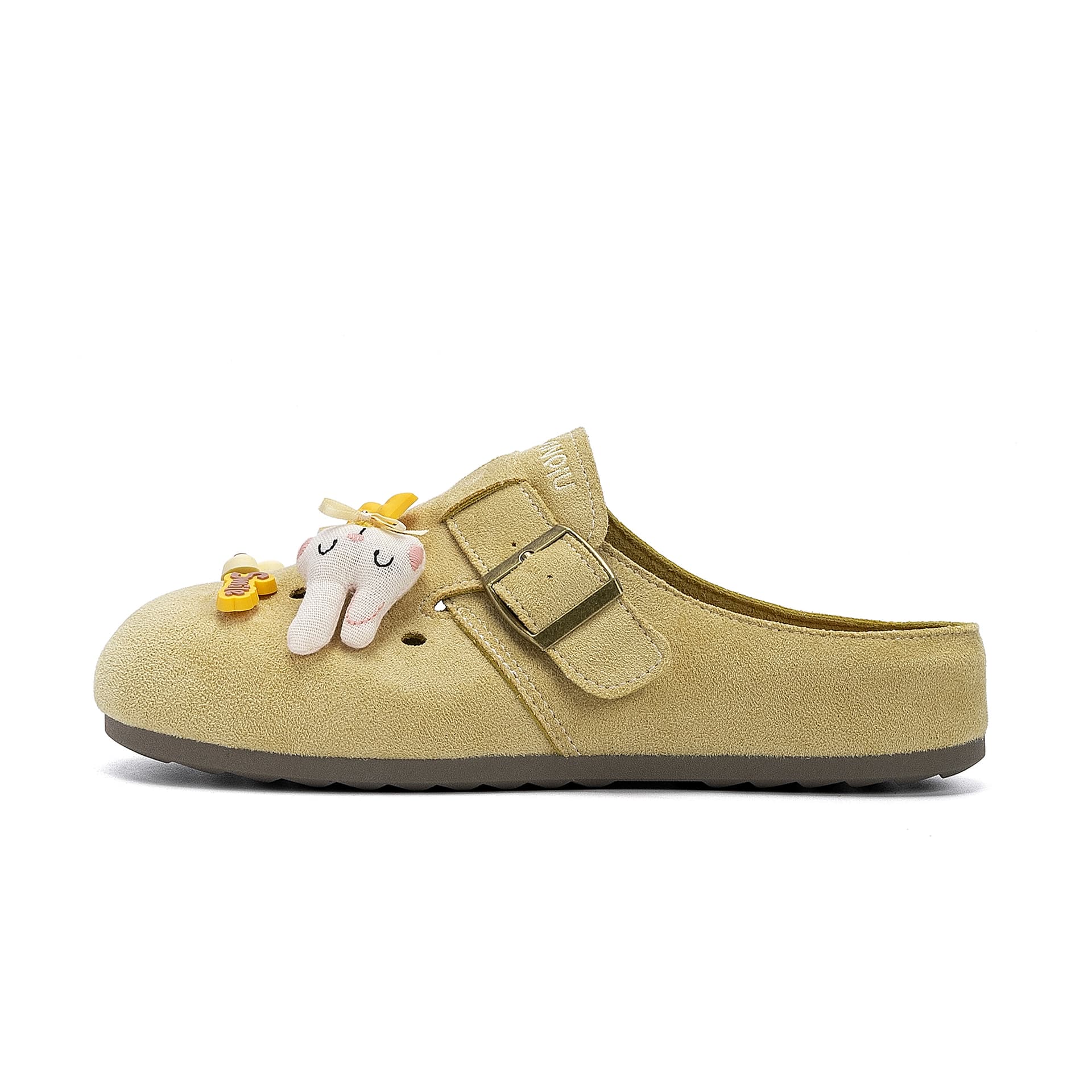 Сандалии HUANQIU Пластик с вырезами Обувь Birkenstock Женская Имбирно-желтая - изображение 1