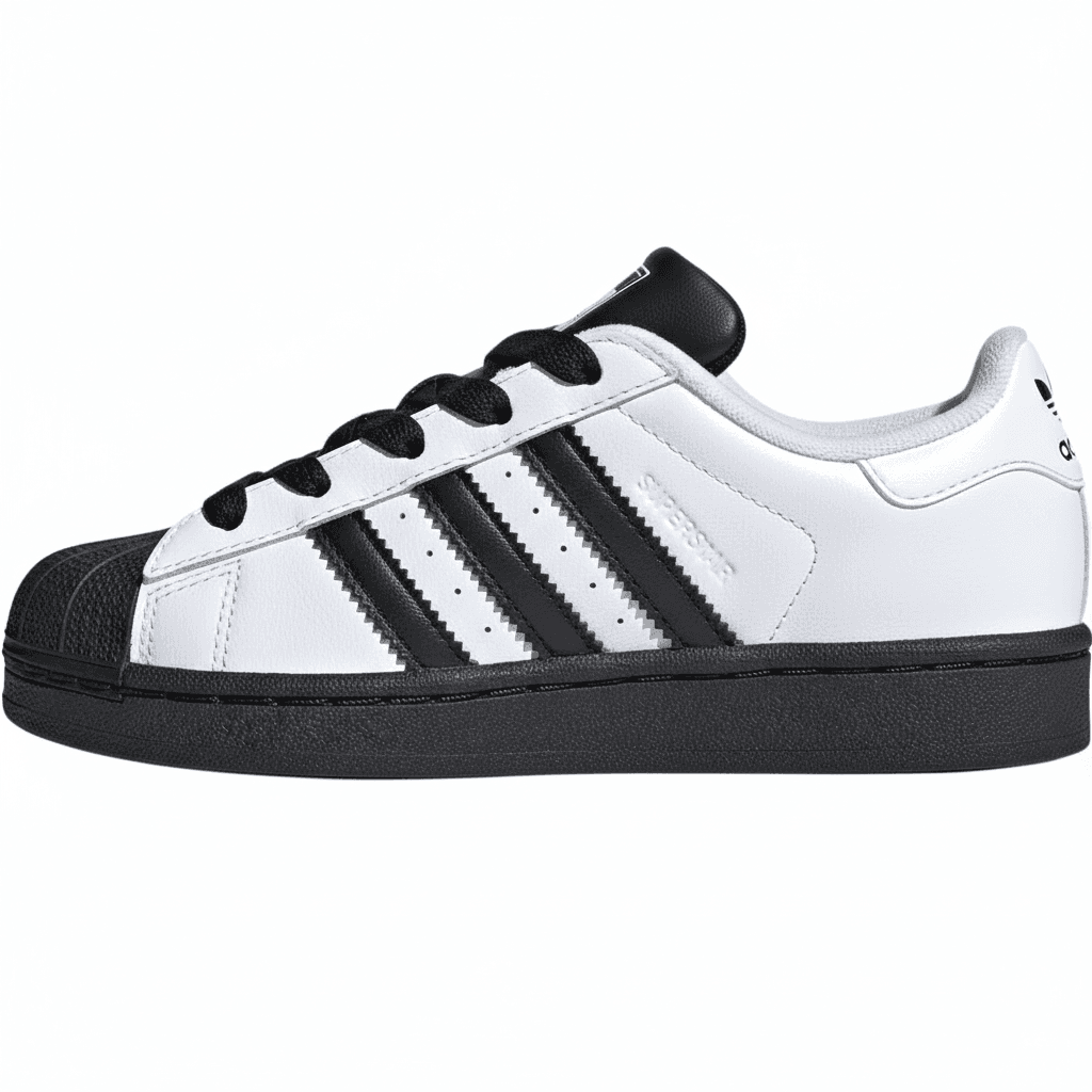 Кроссовки Adidas Originals Superstar 2 Кожа Низкий Верх Детская Обувь для Скейтбординга Черный Белый Детский - изображение 1