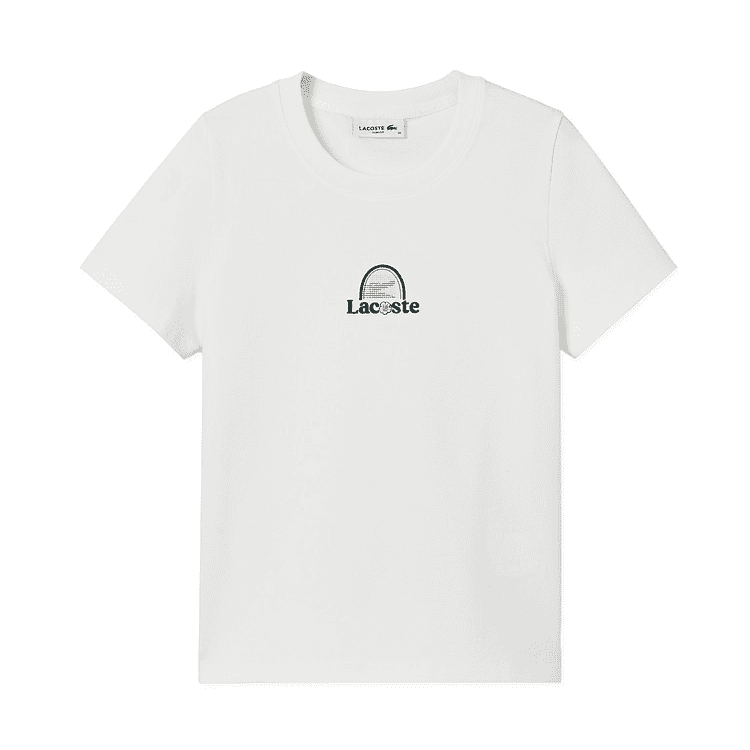 Футболка LACOSTE 70V Ecru Женские T-рубашки - изображение 1