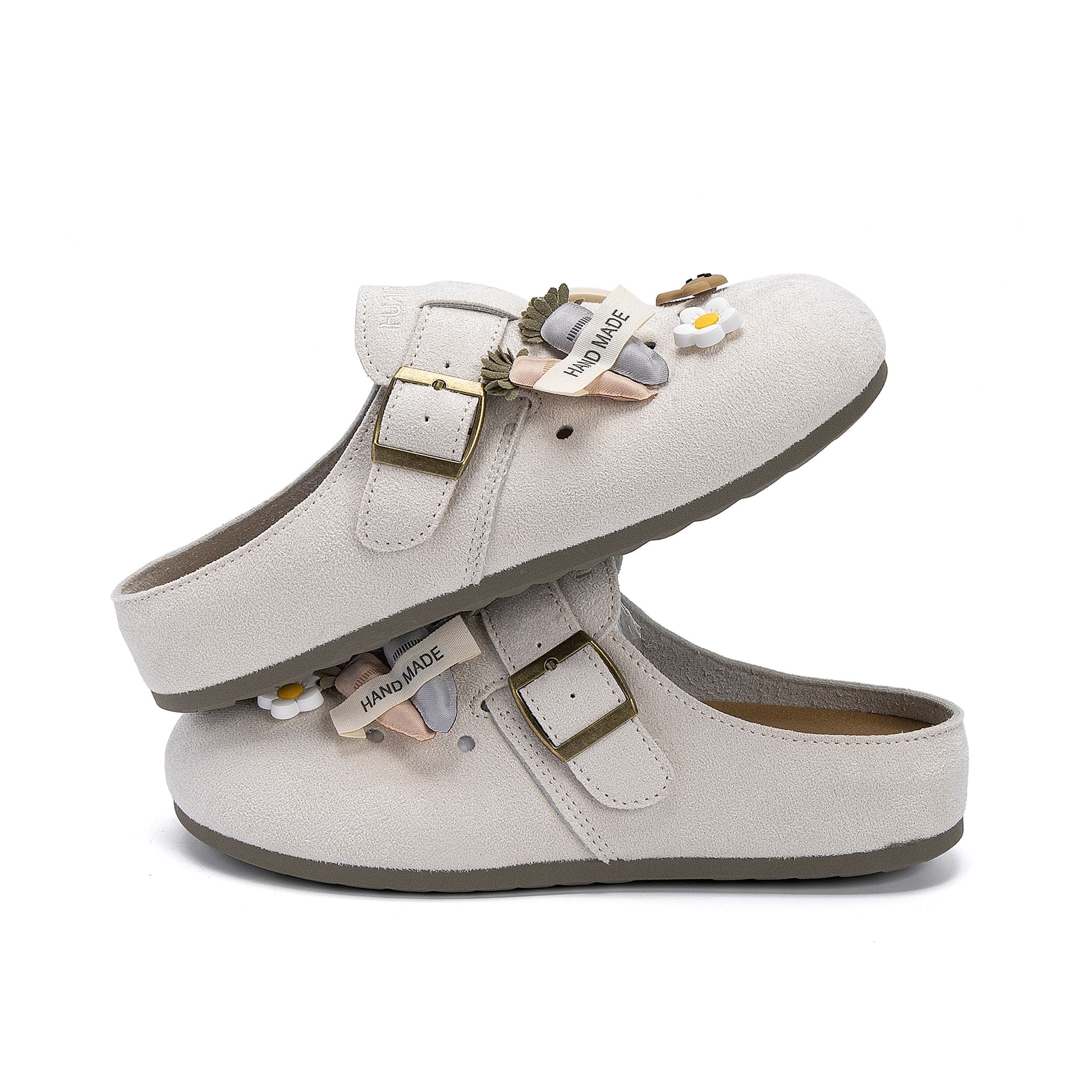 Сандалии HUANQIU Обувь Birkenstock Женская Серого цвета - изображение 4