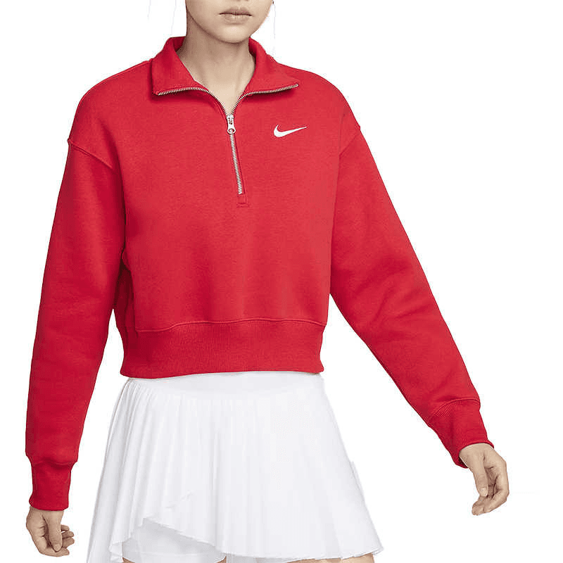 Худи Nike Полузастежка Короткий Толстовка с флисовой подкладкой Женские - изображение 1