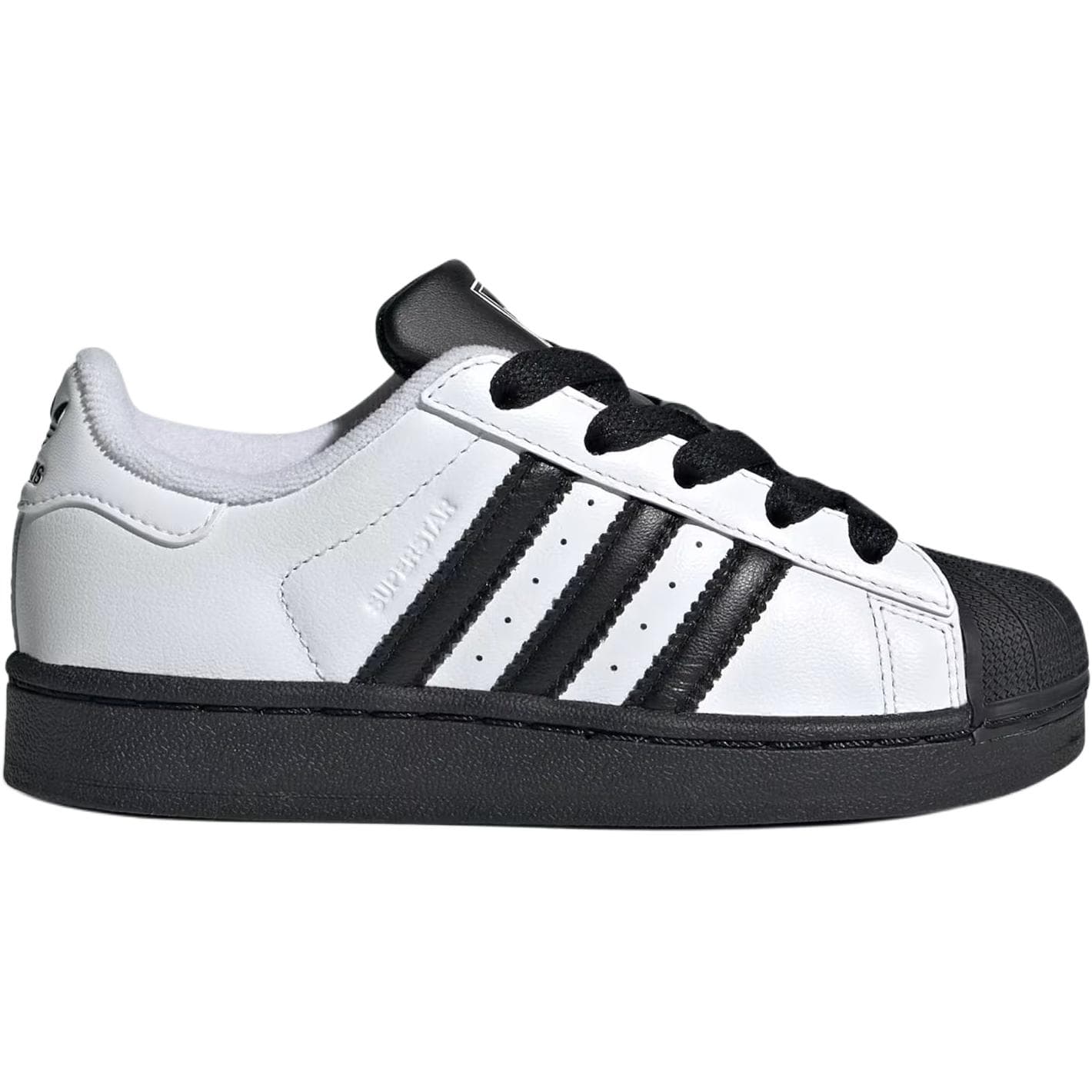 Кроссовки Adidas Originals Superstar 2 Кожа Низкий Верх Детская Обувь для Скейтбординга Черный Белый Детский - изображение 2