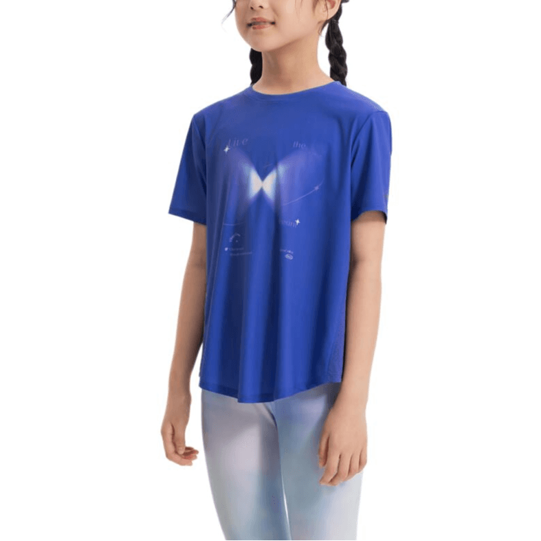Футболка DECATHLON Синие Фиолетовые Детские Рубашки - изображение 1