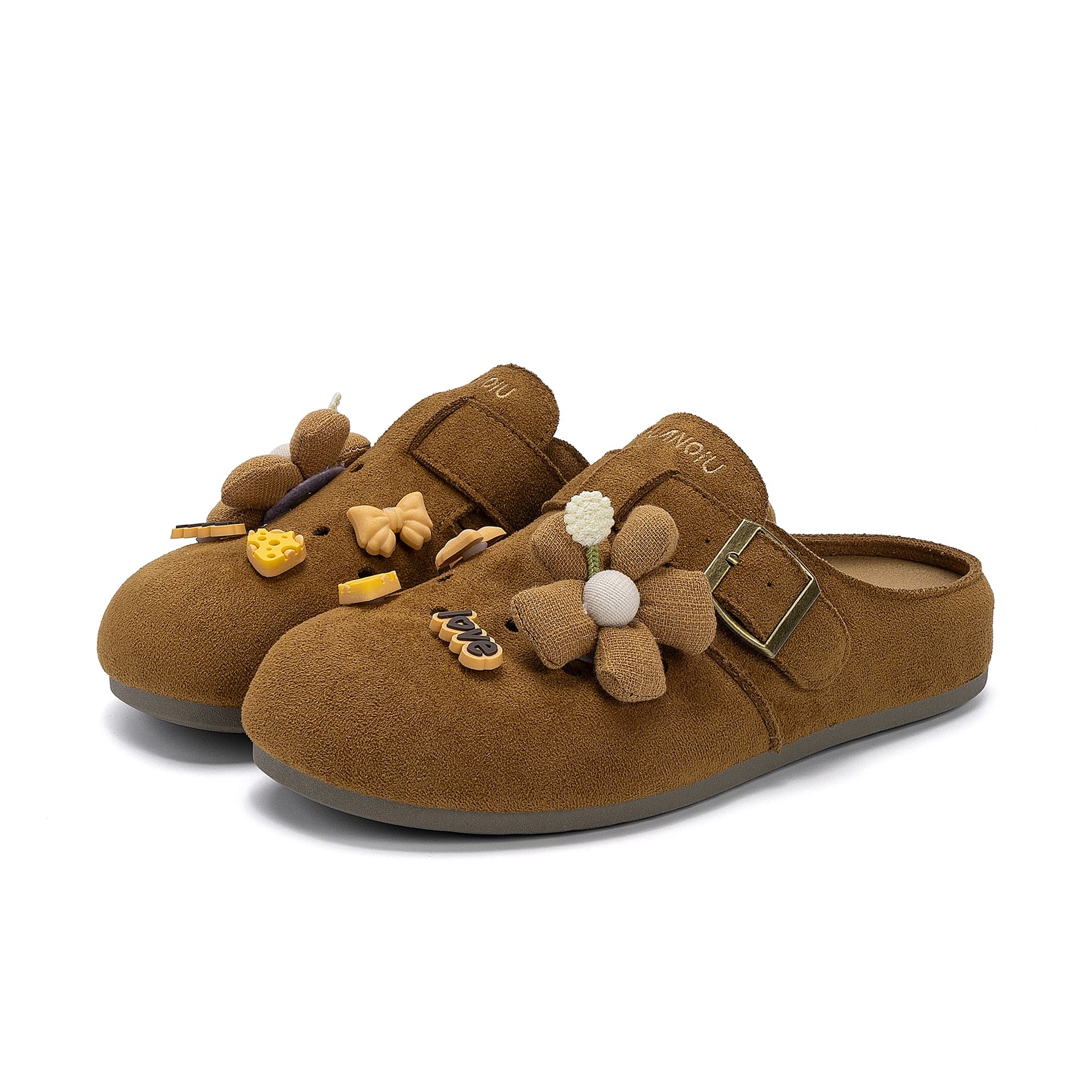Сандалии HUANQIU ПВХ с вырезами Обувь Birkenstock Женская Коричневая - изображение 2