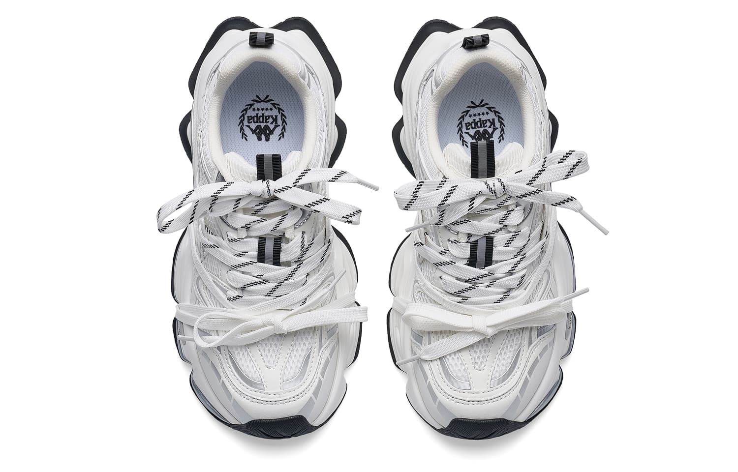 Кроссовки Kappa Star Halo Shoes Спина To Спина Противоскользящие Устойчивые к износу Низкие Кроссовки Женские Серебристый Белый - изображение 4