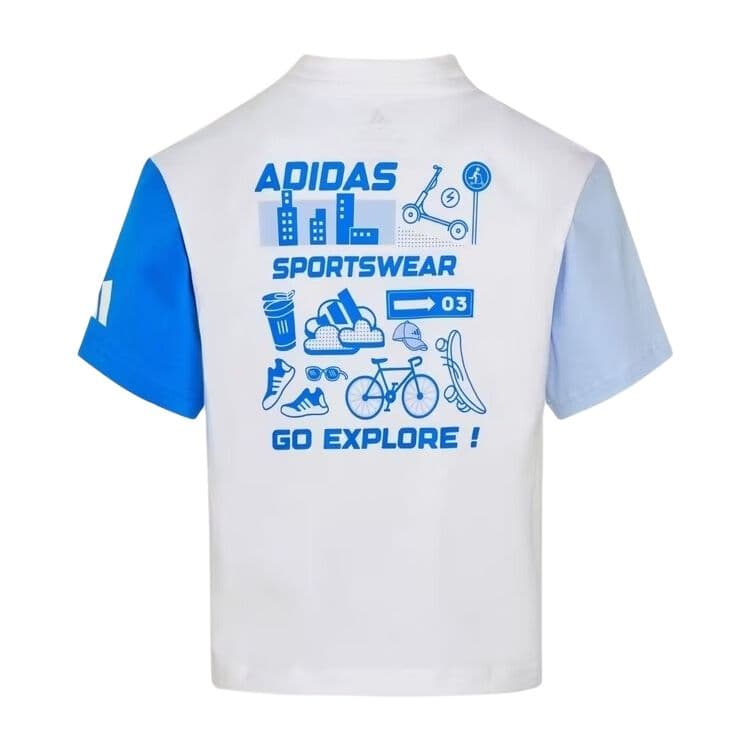 Футболка Adidas Белые Детские Рубашки T - изображение 2