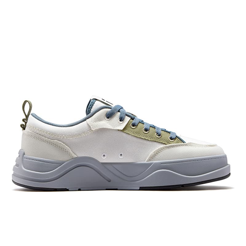 Кроссовки FILA FUSION 50 50 DX II CVS Текстиль Синтетическая кожа Низкий топ Скейтборд Обувь Мужская Снег Светло-серый Желтый - изображение 2