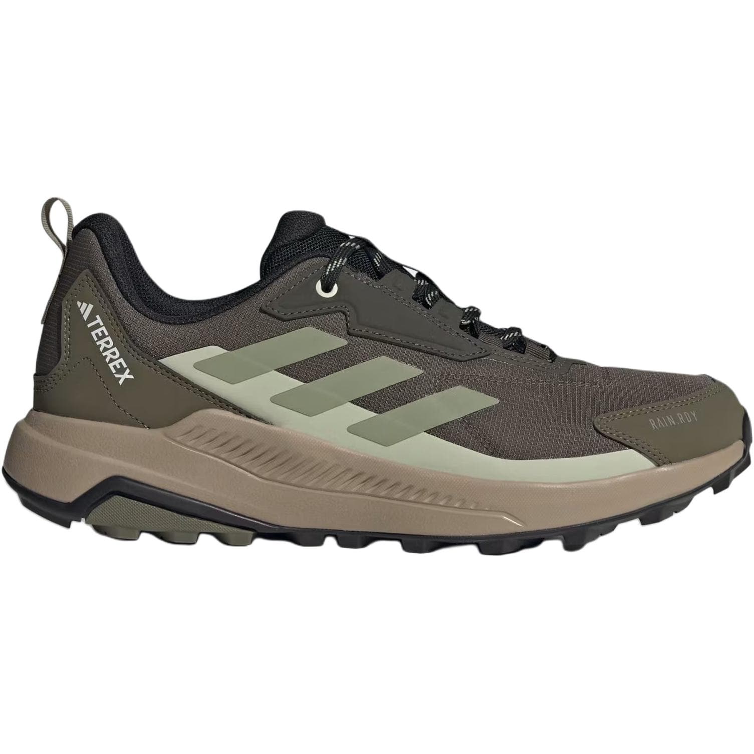 Кроссовки Adidas TERREX Anylander Водонепроницаемая Обувь для похода с низким профилем Мужская Темно-серый Армейский зеленый - изображение 2