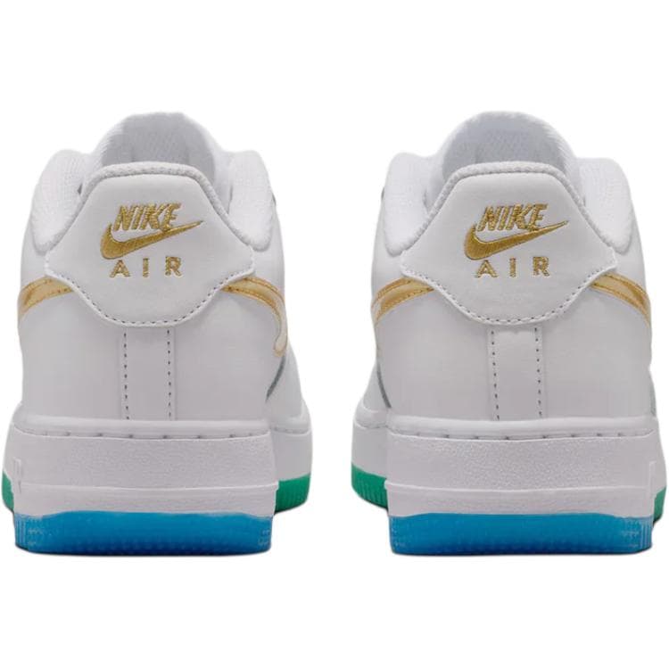 Кроссовки Nike Air Force 1 Low Топ Скейтборд Обувь Белый Золото Унисекс - изображение 3