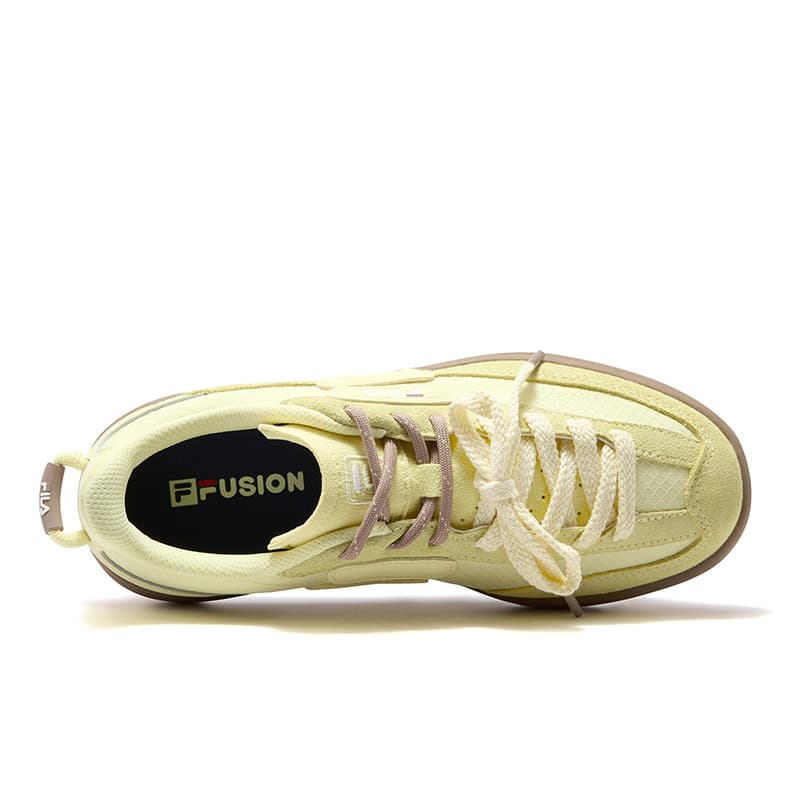 Кроссовки FILA FUSION GITA Низкие Скейтборд Обувь Женские Эльф Желтый - изображение 4