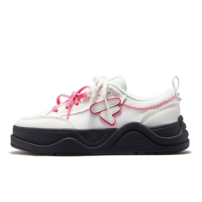Кроссовки FILA FUSION 50 50 DX II CVS Текстиль Синтетическая кожа Низкий топ Скейтборд Обувь Женская Снег Лимон Розовый - изображение 1