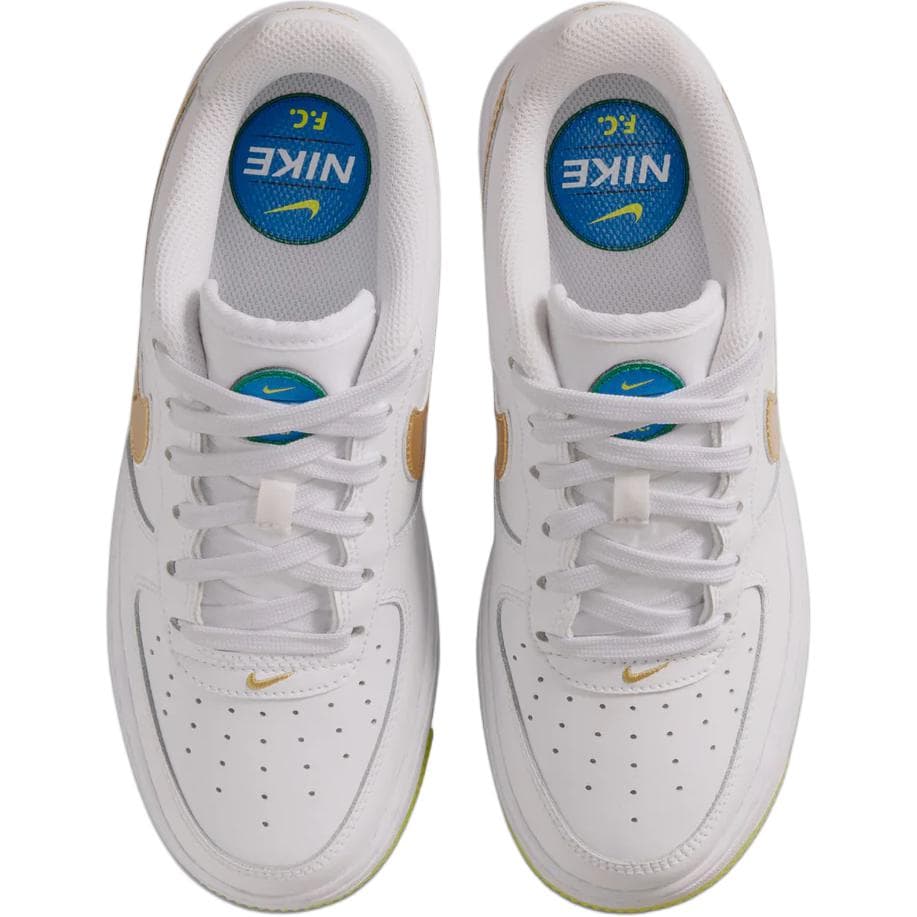 Кроссовки Nike Air Force 1 Low Топ Скейтборд Обувь Белый Золото Унисекс - изображение 2