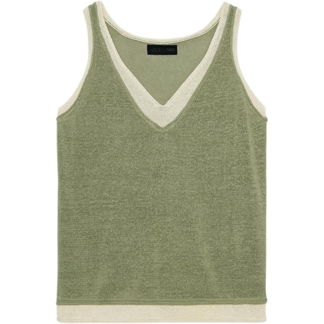 Майка ZARA Khaki Женские Майки - изображение 1