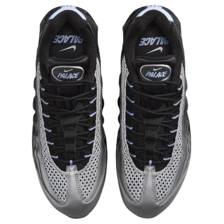 Кроссовки для бега Nike X Palace Air Max 95 Low Топ Air Cushion Повседневные беговые кроссовки Унисекс Серебряный Bullet Серебристый Черный - изображение 4