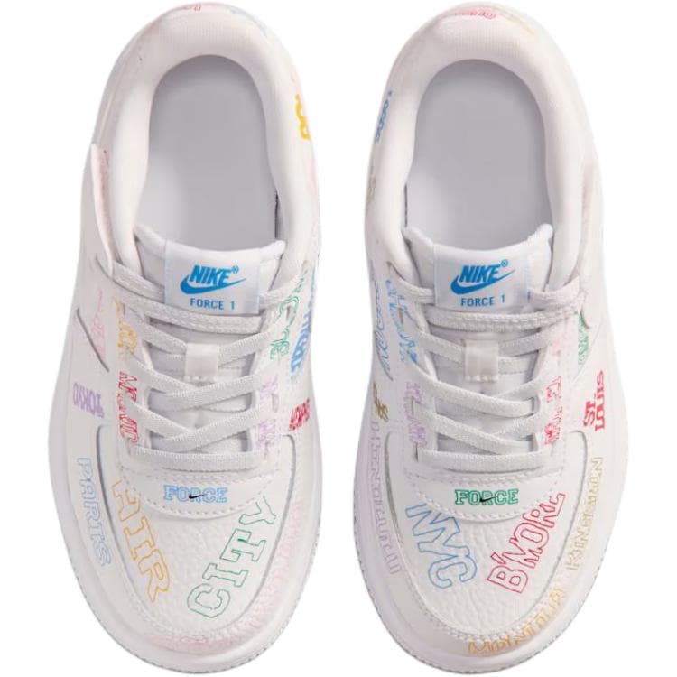 Кроссовки Nike Air Force 1 Low Топ Детская Обувь для Скейтбординга Белая для Детей Возрастом 3-7 Лет - изображение 4