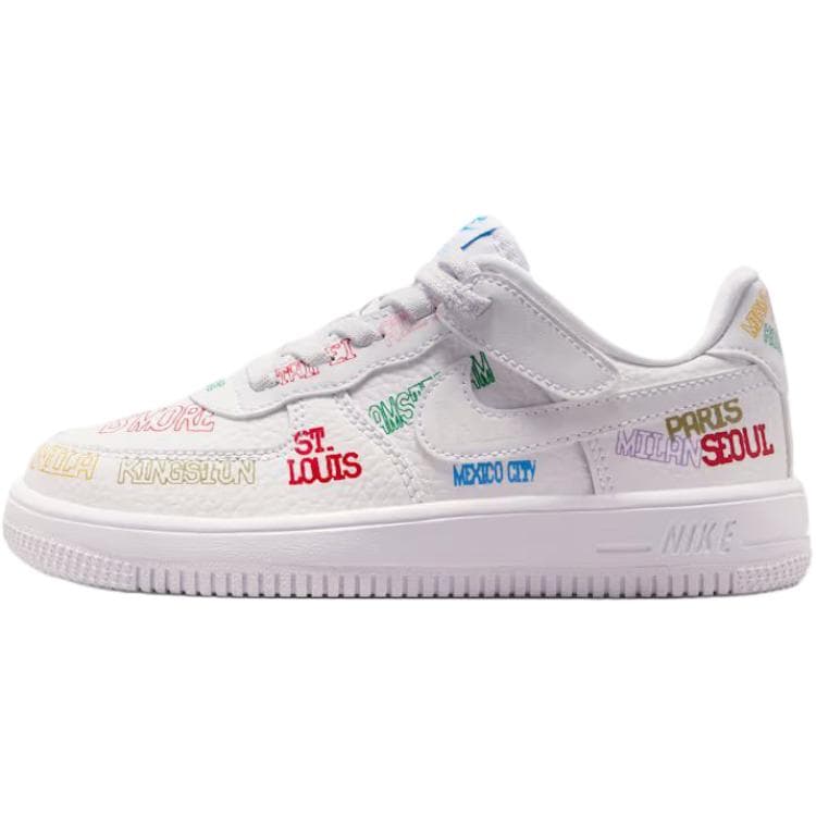 Кроссовки Nike Air Force 1 Low Топ Детская Обувь для Скейтбординга Белая для Детей Возрастом 3-7 Лет - изображение 1