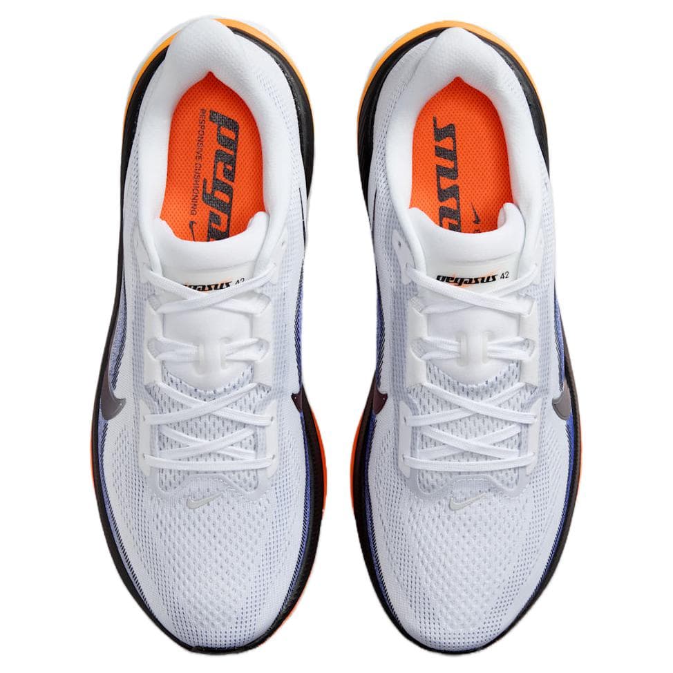 Кроссовки для бега NIKE Pegasus 42 Дышащий Oтскок Беговые кроссовки Мужской Белый оранжевый черный - изображение 4