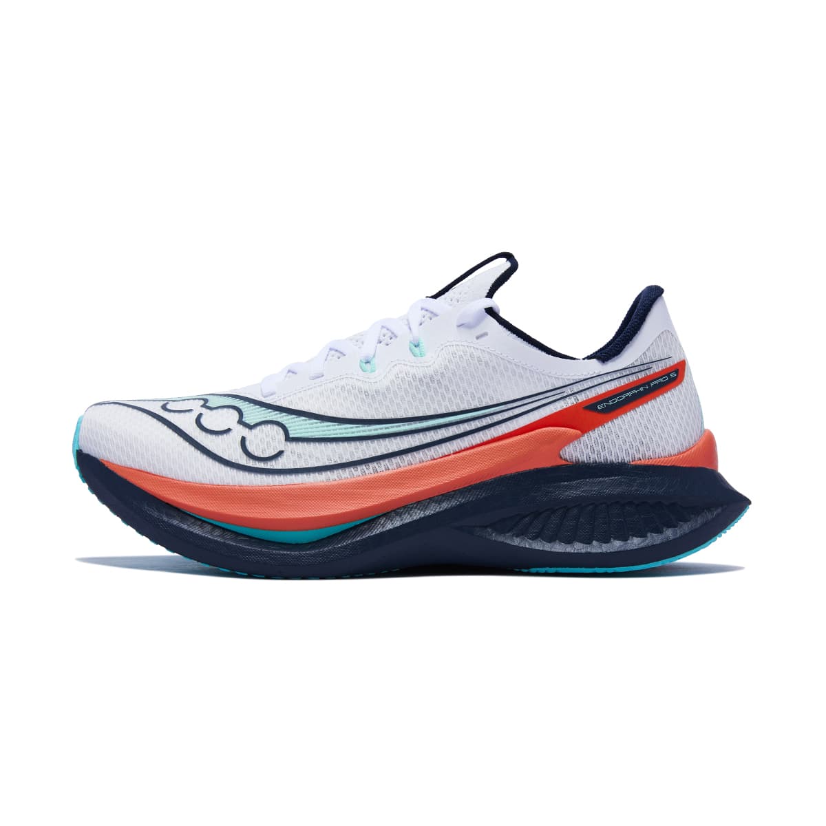 Кроссовки для бега Saucony Endorphin Pro 5 Отскок Карбоновая плита Беговые кроссовки Унисекс Белый Синий - изображение 1
