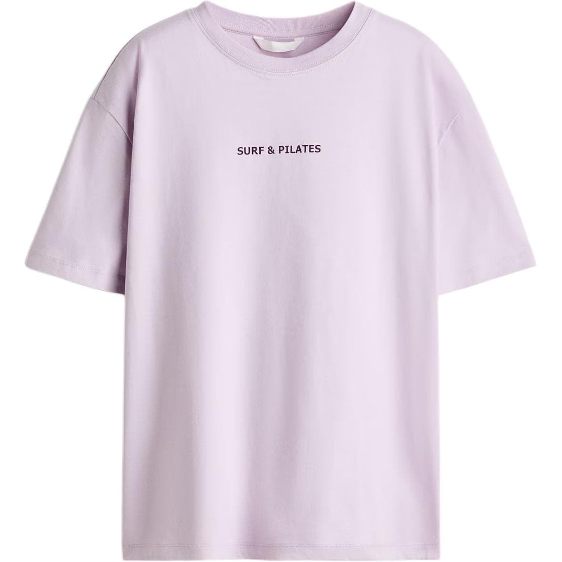 Футболка H&M Удобная вязаная футболка с круглым вырезом и коротким рукавом свободного покроя с буквами - изображение 1