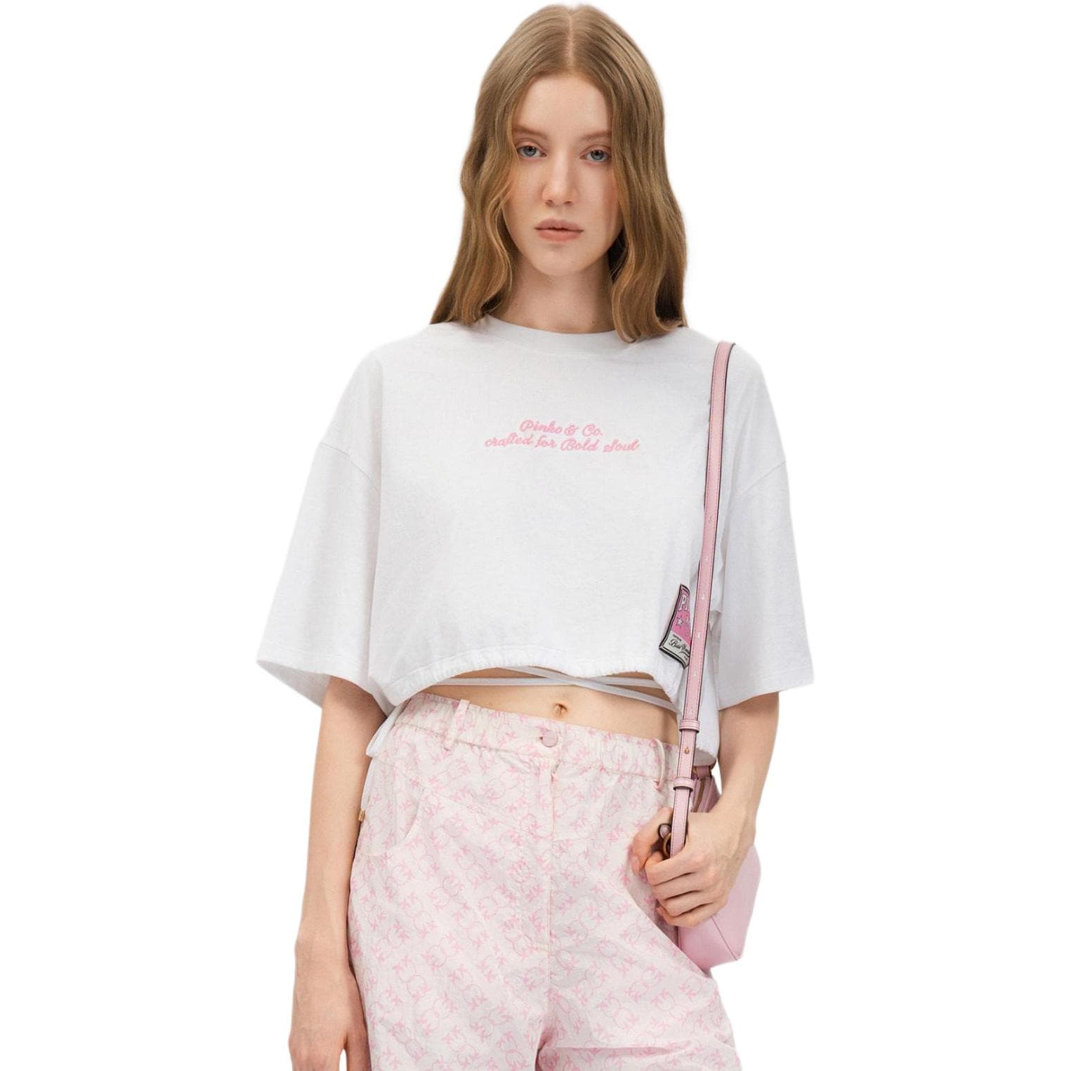 Футболка PINKO Т-рубашка с оборванным рукавом женская - изображение 1