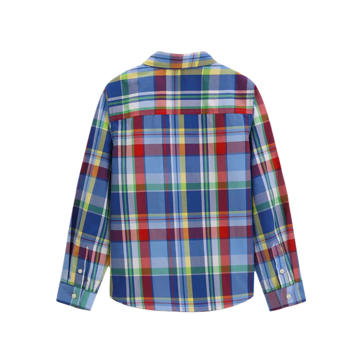 GAP Blue Plaid Kids Casual Shirts GAP Синие Клетчатые Детские Повседневные Рубашки - изображение 2