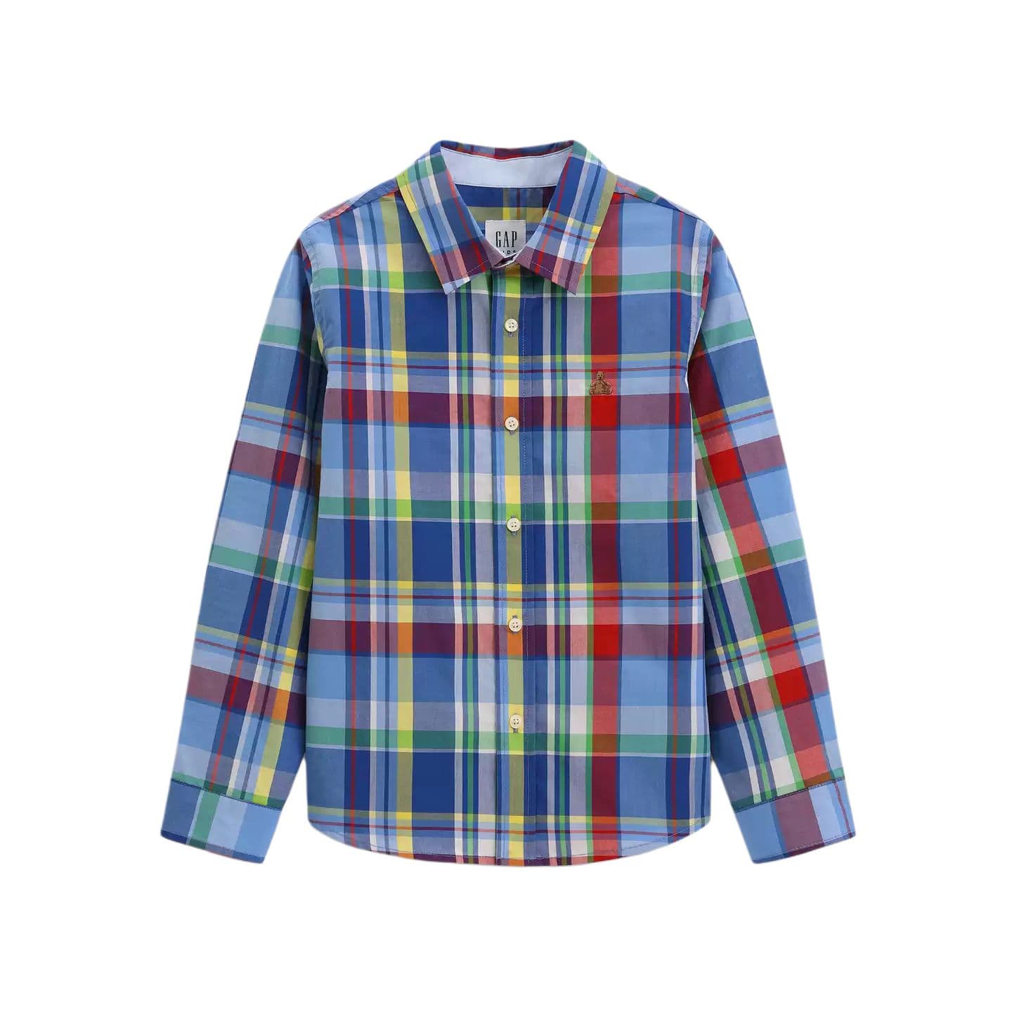 GAP Blue Plaid Kids Casual Shirts GAP Синие Клетчатые Детские Повседневные Рубашки - изображение 1
