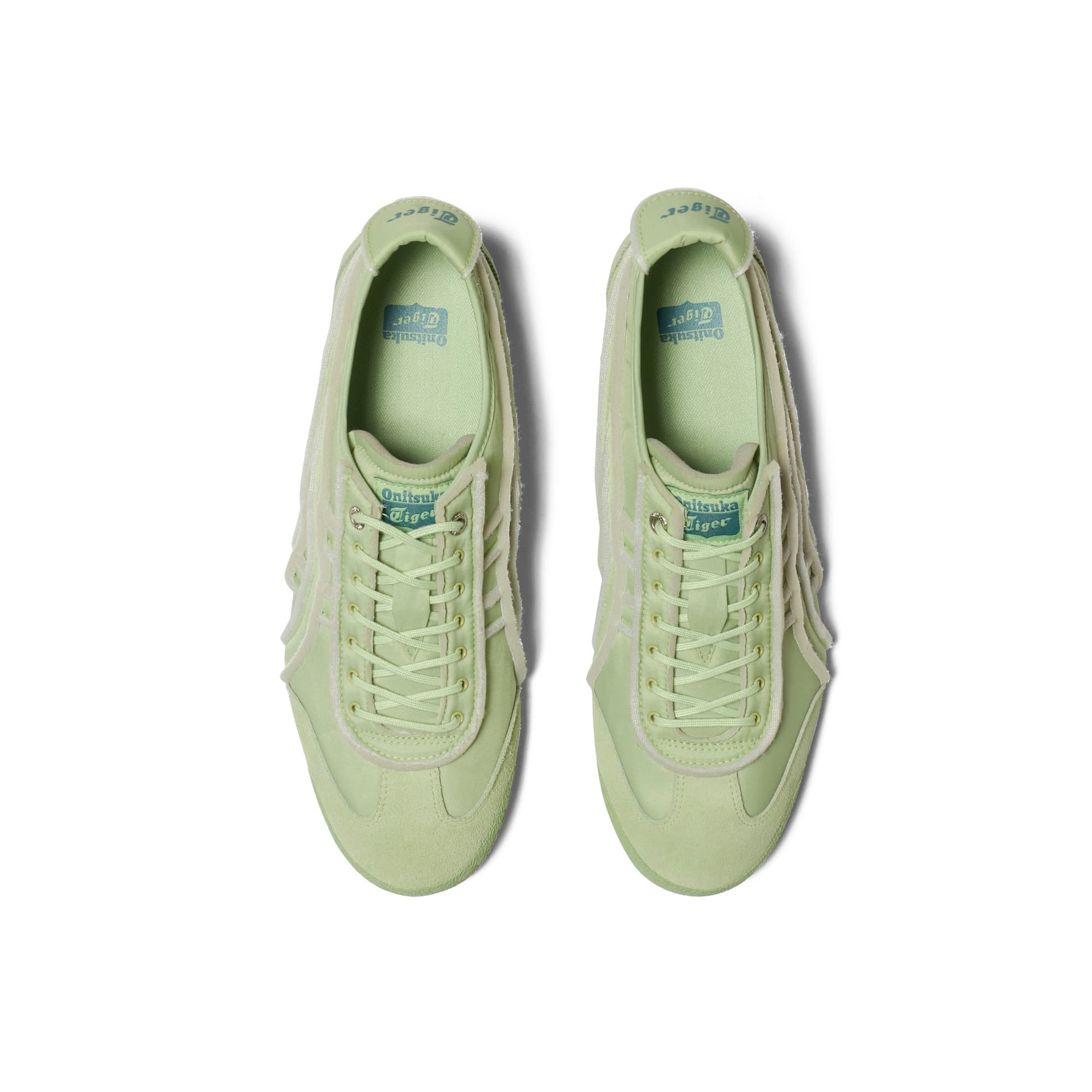 Кроссовки Onitsuka Tiger MEXICO 66 Противоскользящая Устойчивая к истиранию Низкий Топ Повседневная Обувь Унисекс Зеленая - изображение 4