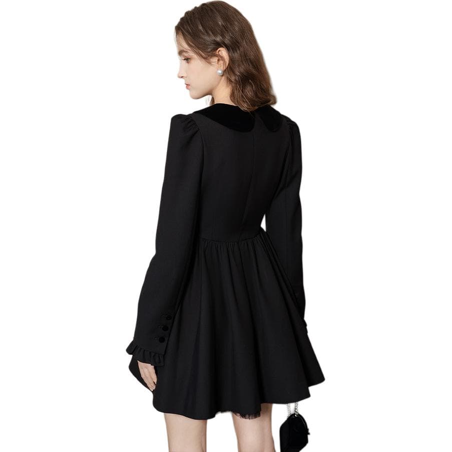 Платье JORYAweekend Длинный Sleeved Платье Женские Обсидиановый черный - изображение 4