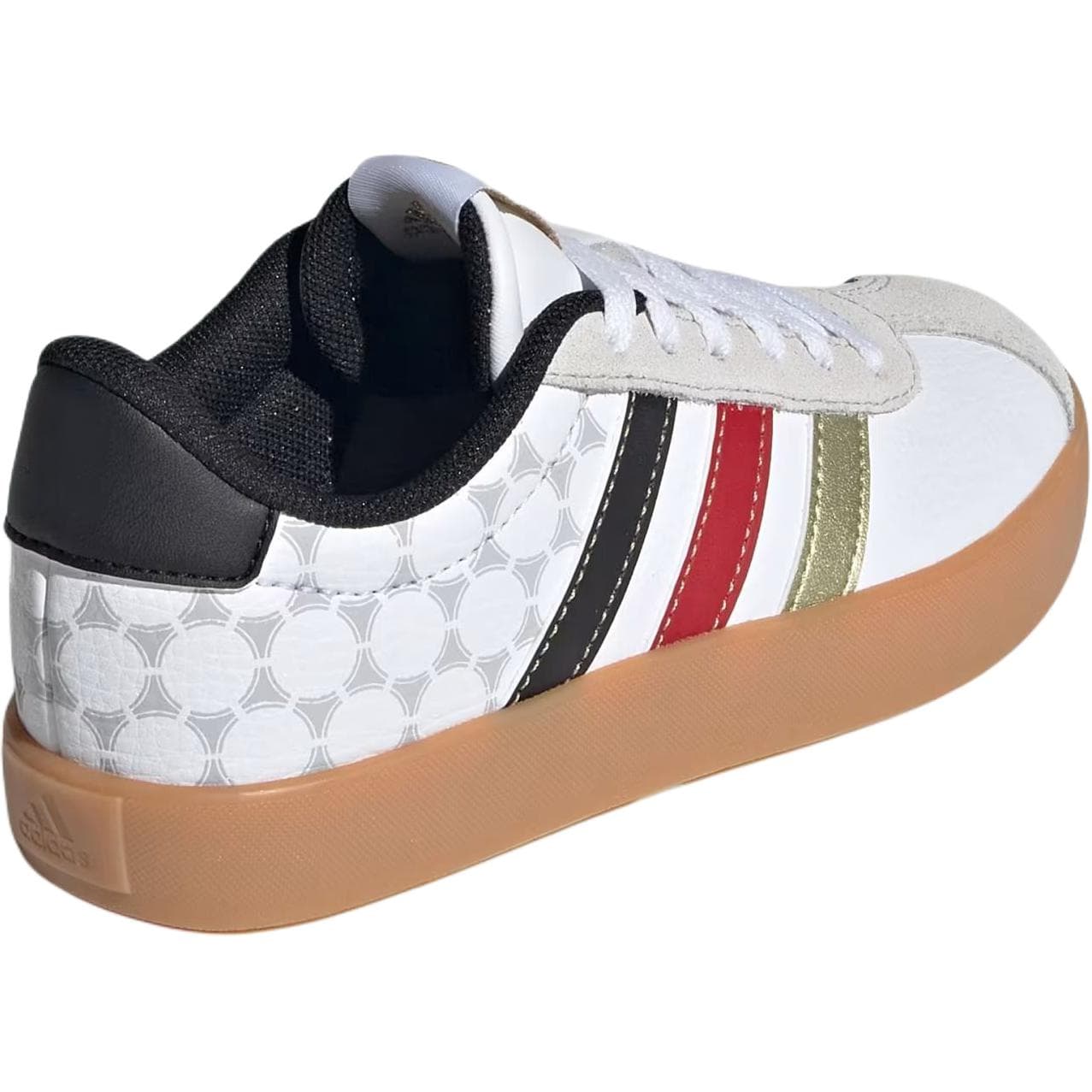 Кроссовки Adidas VL COURT 3,0 Противоскользящие Низкие Кеды Детская Скейтбординг Обувь Белая Малыш - изображение 4