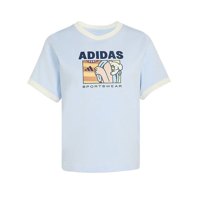 Футболка Adidas Blue Women's T-Shirts Adidas Синий Женские Футболки - изображение 1