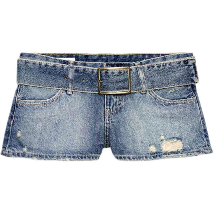 ZARA Blue Женские джинсовые шорты - изображение 1