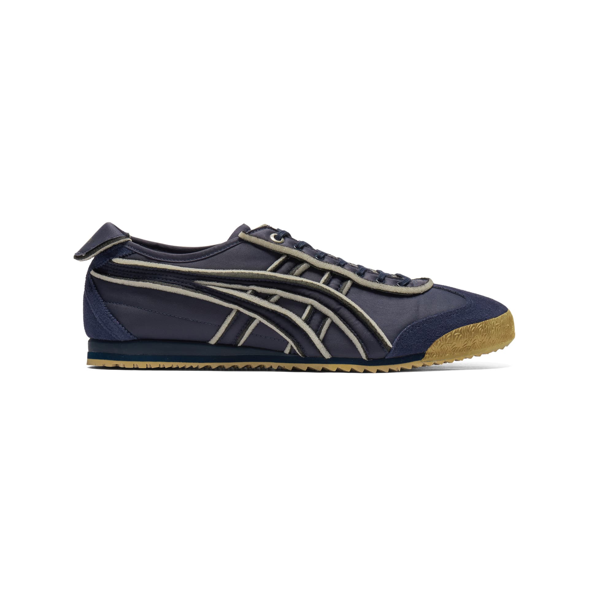 Кроссовки Onitsuka Tiger MEXICO 66 Противоскользящая Устойчивая к истиранию Низкий Верх Повседневная Обувь Унисекс Синяя - изображение 2