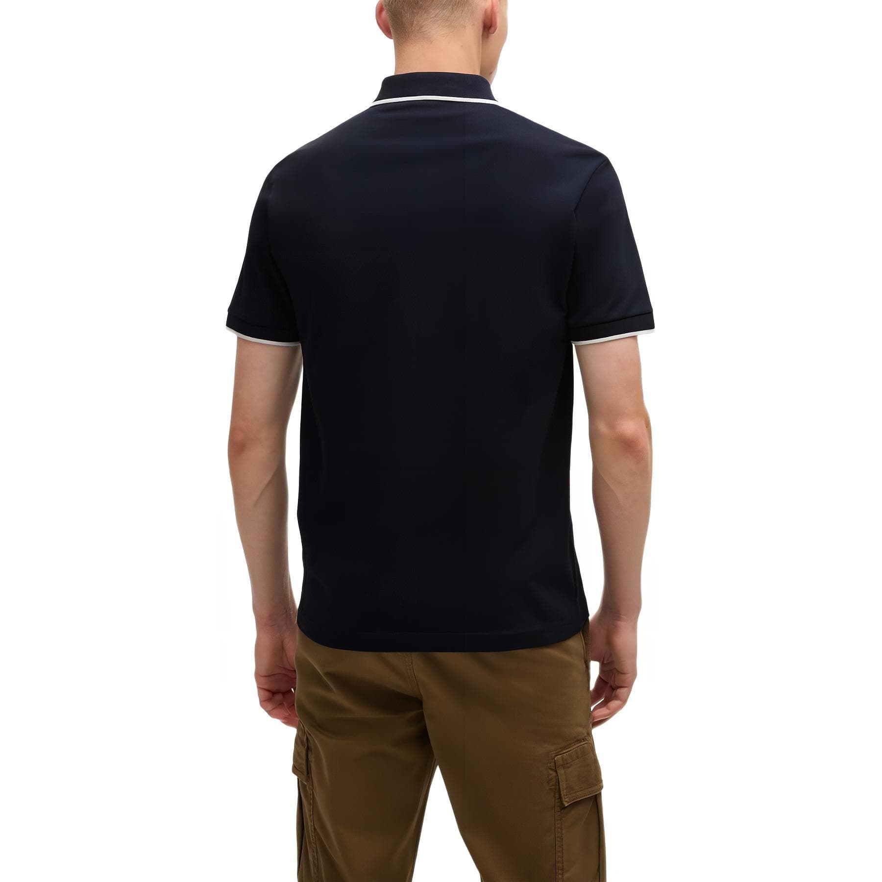 Поло HUGO BOSS Stretch-Cotton Slim-Fit Polo Shirt With Logo Patch PoloPolo - изображение 4