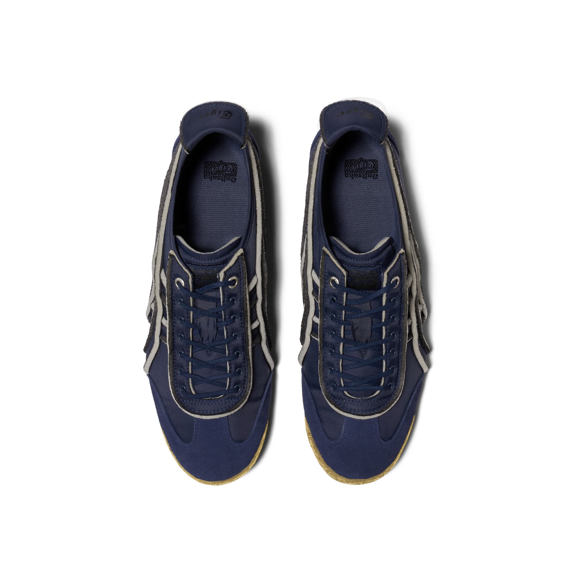 Кроссовки Onitsuka Tiger MEXICO 66 Противоскользящая Устойчивая к истиранию Низкий Верх Повседневная Обувь Унисекс Синяя - изображение 5