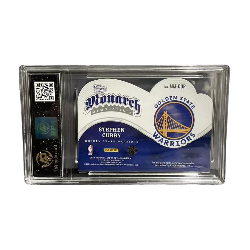PANINI Crown Royale Stephen Curry Подписанная Джерси Фигурка Корона Горизонтальная Редкая Коллекционная Карта - изображение 2