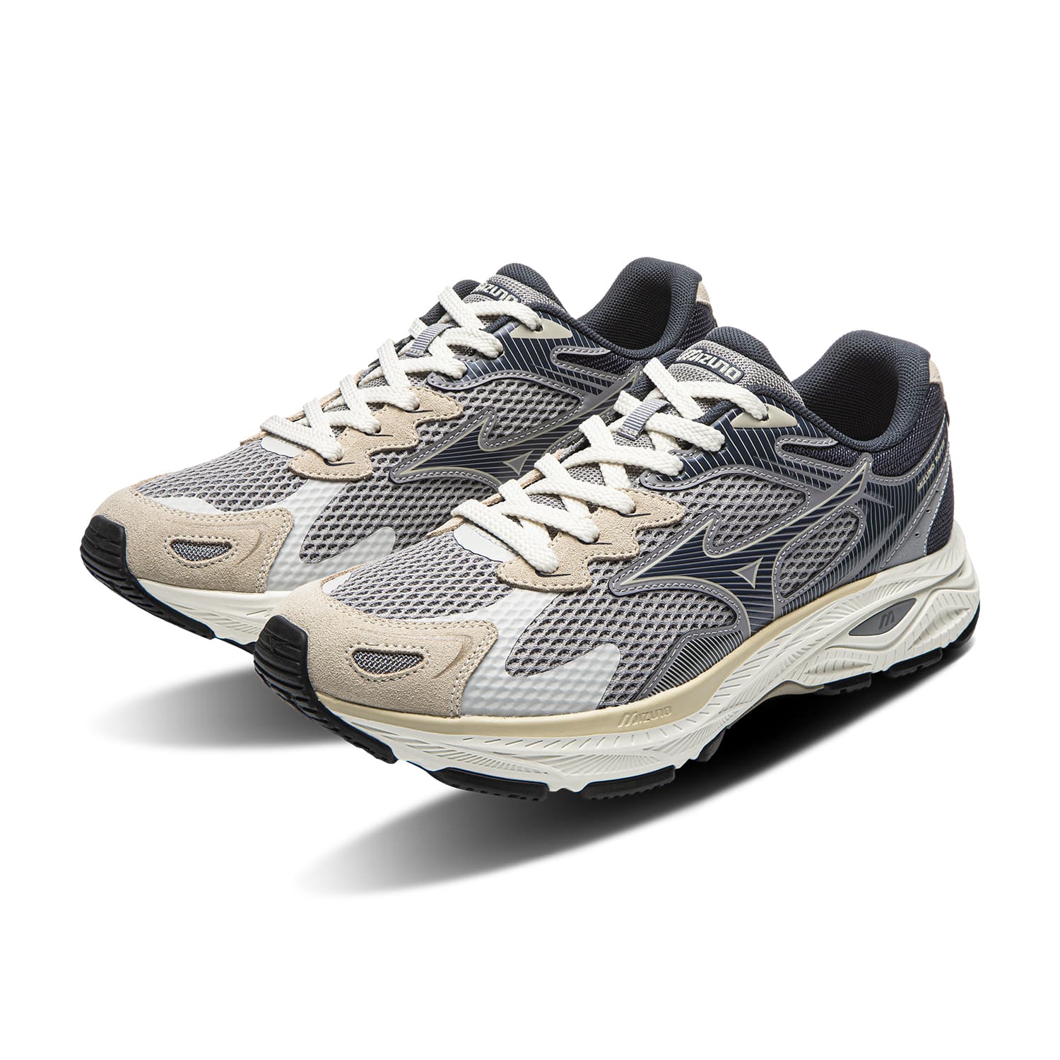 Кроссовки для бега Mizuno Racer S Low Топ Беговые кроссовки Унисекс Туманно-серый - изображение 4