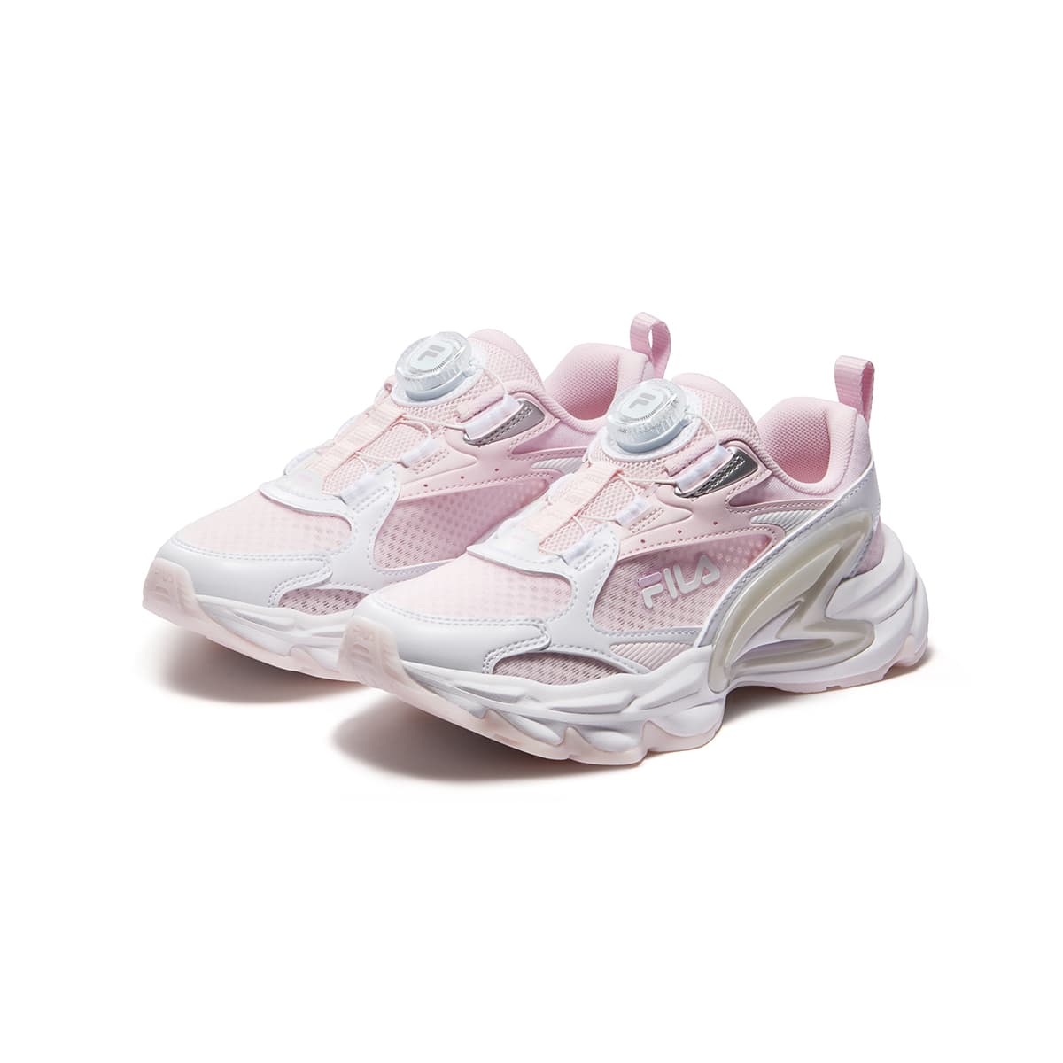 Кроссовки FILA KIDS Performance FPH Синтетическая кожа текстиль Дышащий Поддержка Низкий верх Беговые кроссовки Розовый Белый - изображение 3