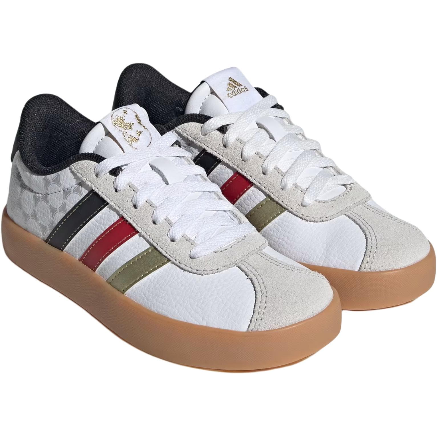 Кроссовки Adidas VL COURT 3,0 Противоскользящие Низкие Кеды Детская Скейтбординг Обувь Белая Малыш - изображение 3