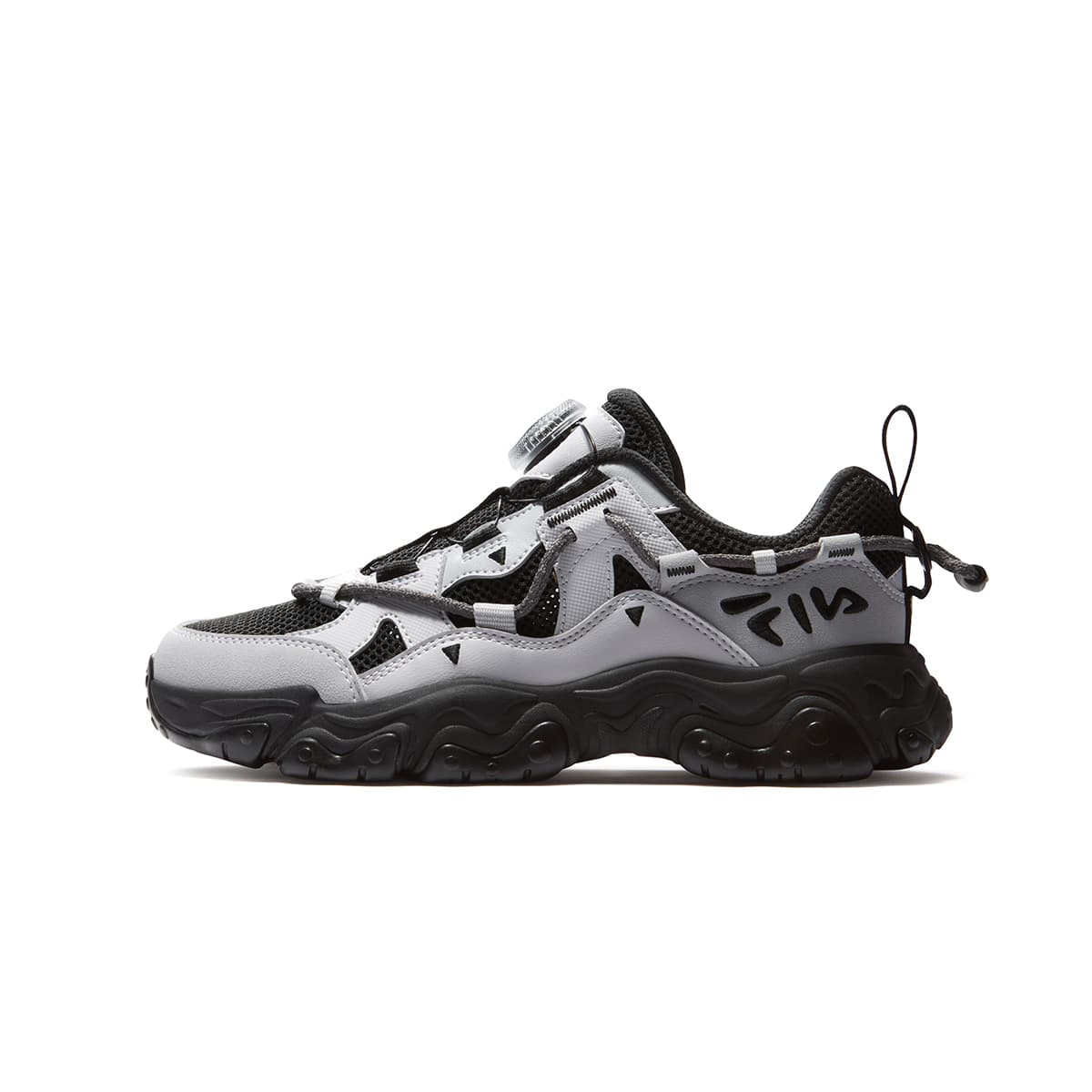 Кроссовки FILA KIDS FLUID 5 Низкие Беговые Кроссовки Черные Серые Детские - изображение 1