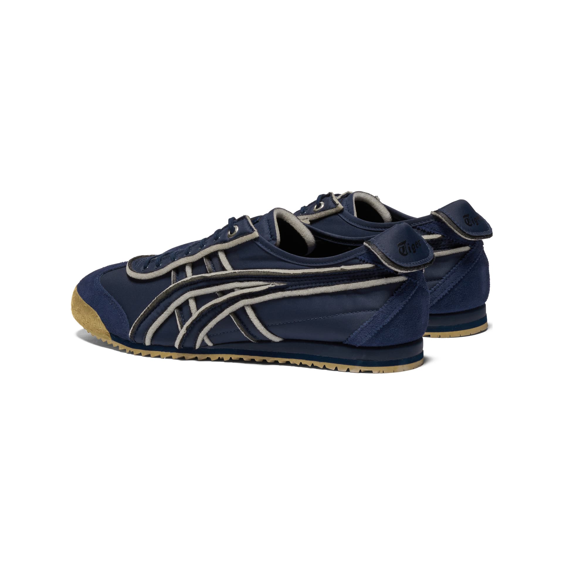 Кроссовки Onitsuka Tiger MEXICO 66 Противоскользящая Устойчивая к истиранию Низкий Верх Повседневная Обувь Унисекс Синяя - изображение 4