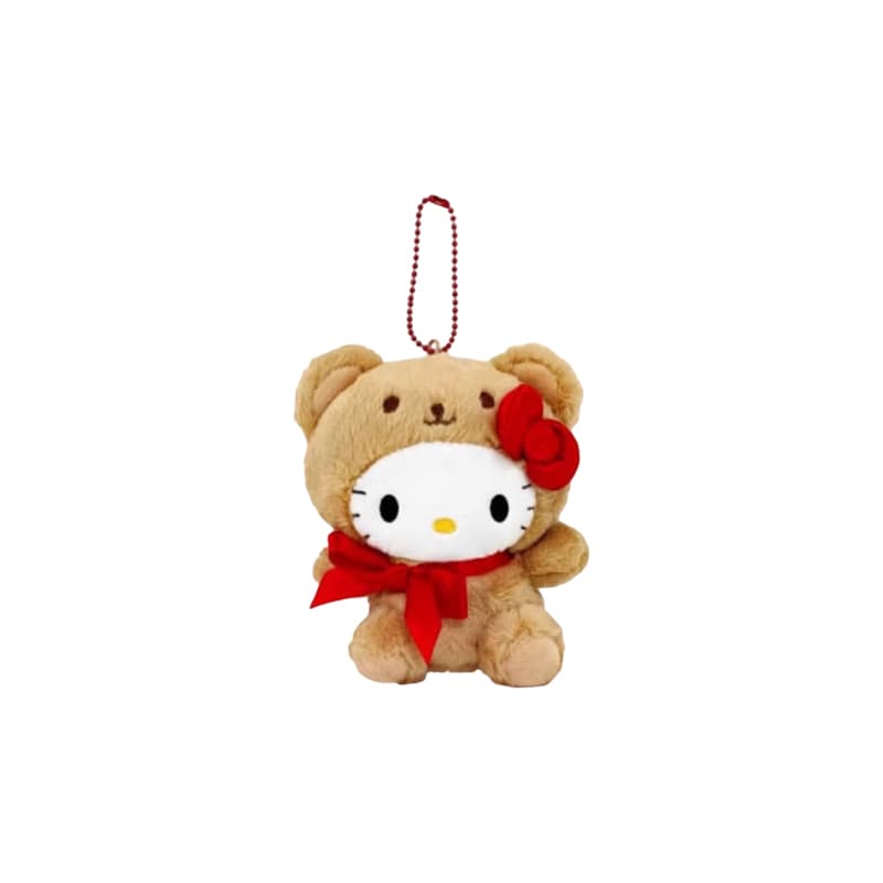 Sanrio Kitty Brown Bear Мягкие игрушки с брелоками длина тела 12 см - изображение 1