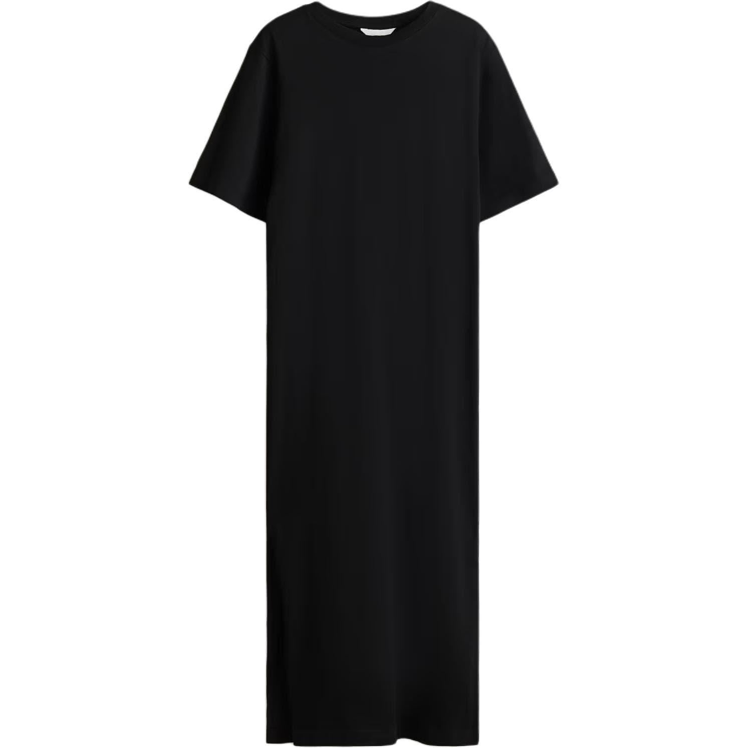 Платье H&M Мягкое трикотажное однотонное платье с круглым вырезом и коротким рукавом - изображение 1