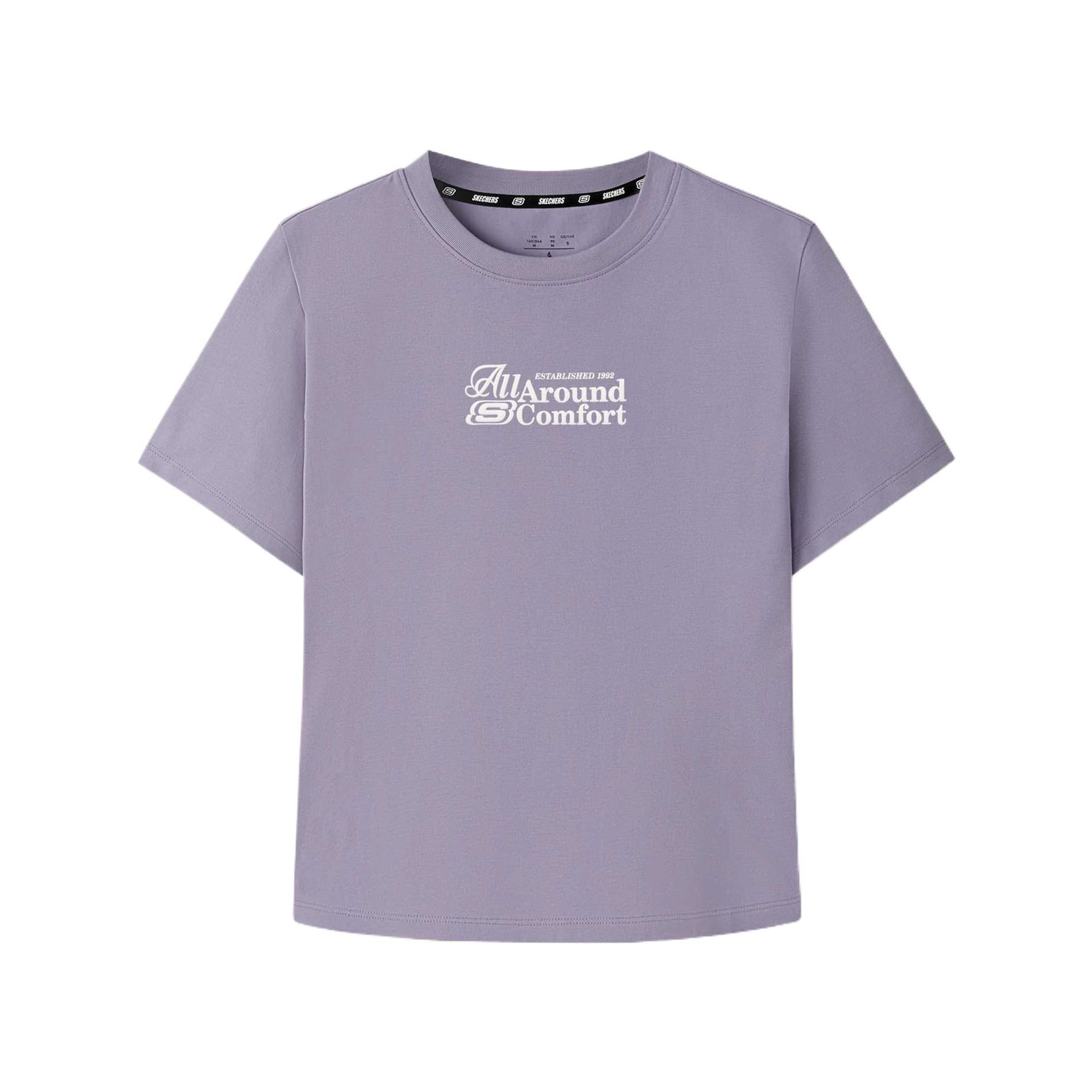 Футболка Skechers T-Shirt Женская Темно-фиолетовая Серый - изображение 1