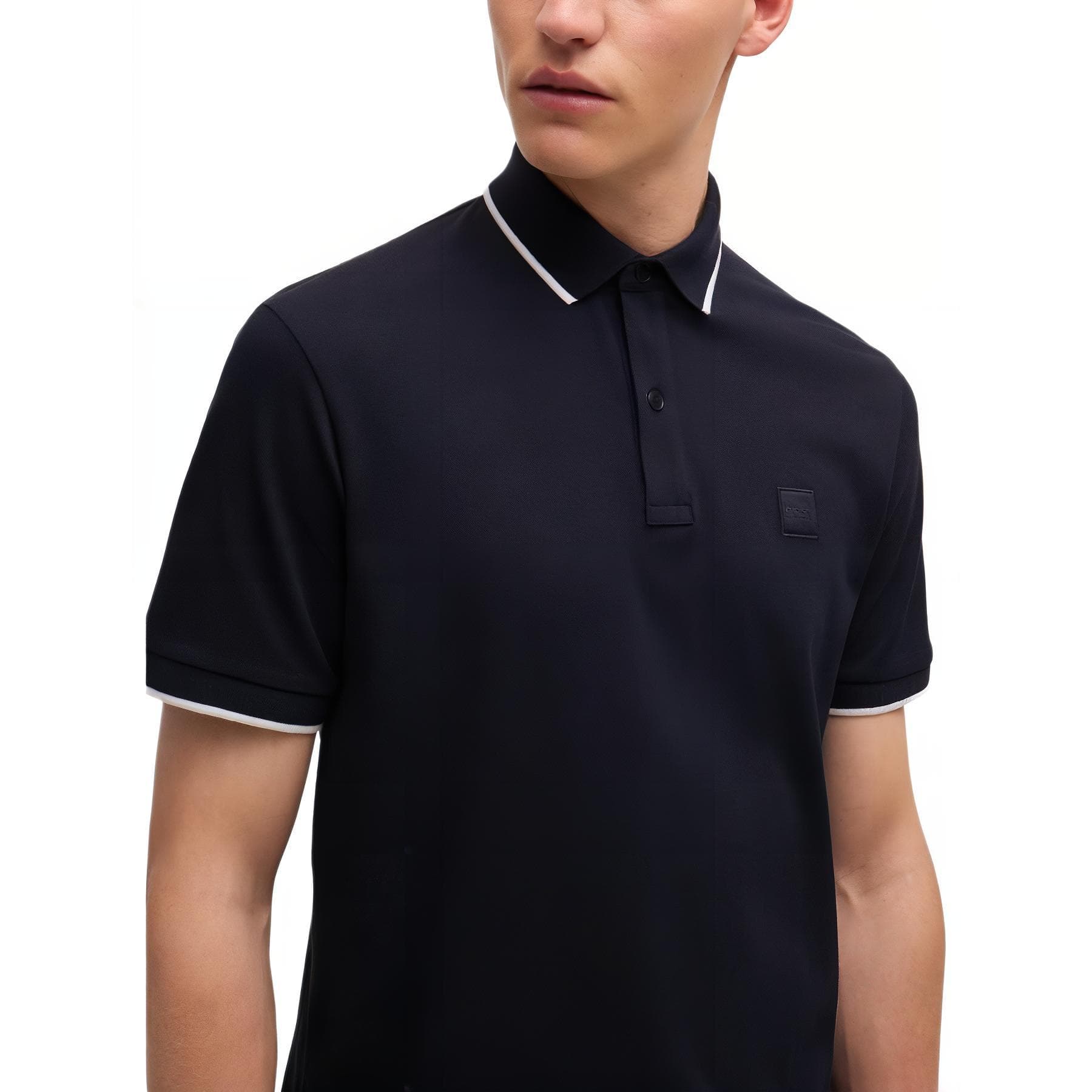 Поло HUGO BOSS Stretch-Cotton Slim-Fit Polo Shirt With Logo Patch PoloPolo - изображение 5